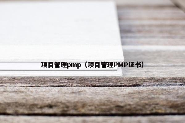 项目管理pmp（项目管理PMP证书）